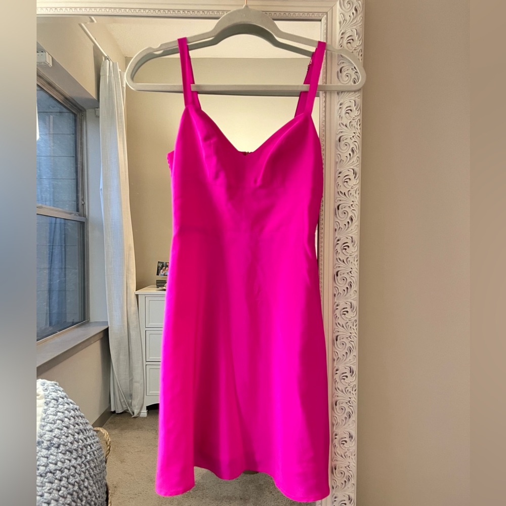 Amanda Uprichard Silk Cadillac Mini Dress Pink